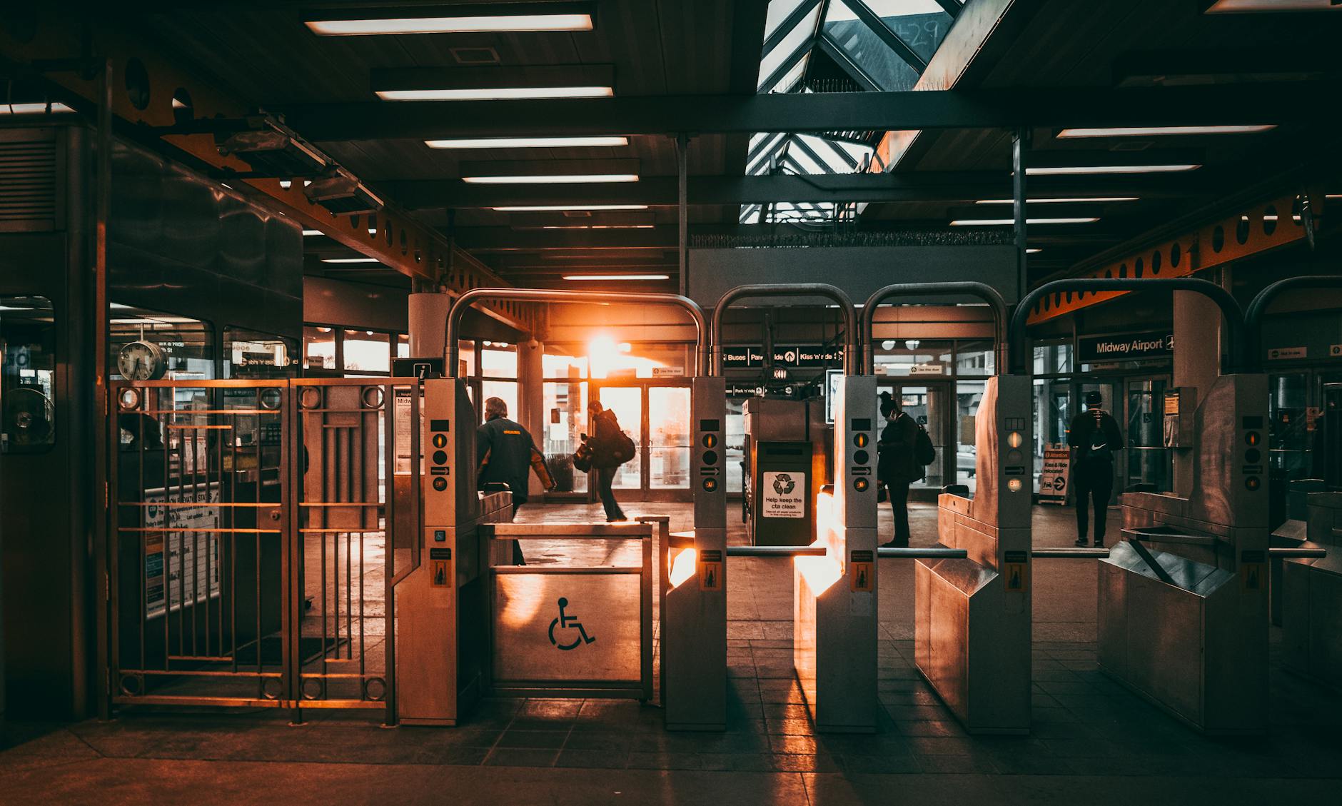gates to on train station platform